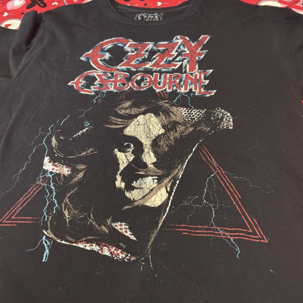 2017 Ozzy Ozbourne Concert Tshirt Oshkosh Sturgis Welch Blizzard Lightning Rare